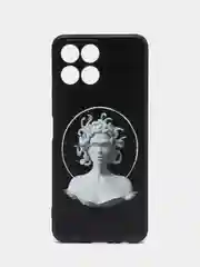 Приглушённый хаки силиконовый чехол для Honor X8 4G, с принтом, с рисунком (Хонор Х8 4 Джи)