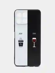 Бирюзовый силиконовый чехол для Honor X8 4G, с принтом, с рисунком (Хонор Х8 4 Джи)