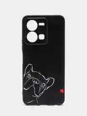Песочный хаки силиконовый чехол для Vivo Y35 4G, с принтом, с рисунком (Виво у35 4г)