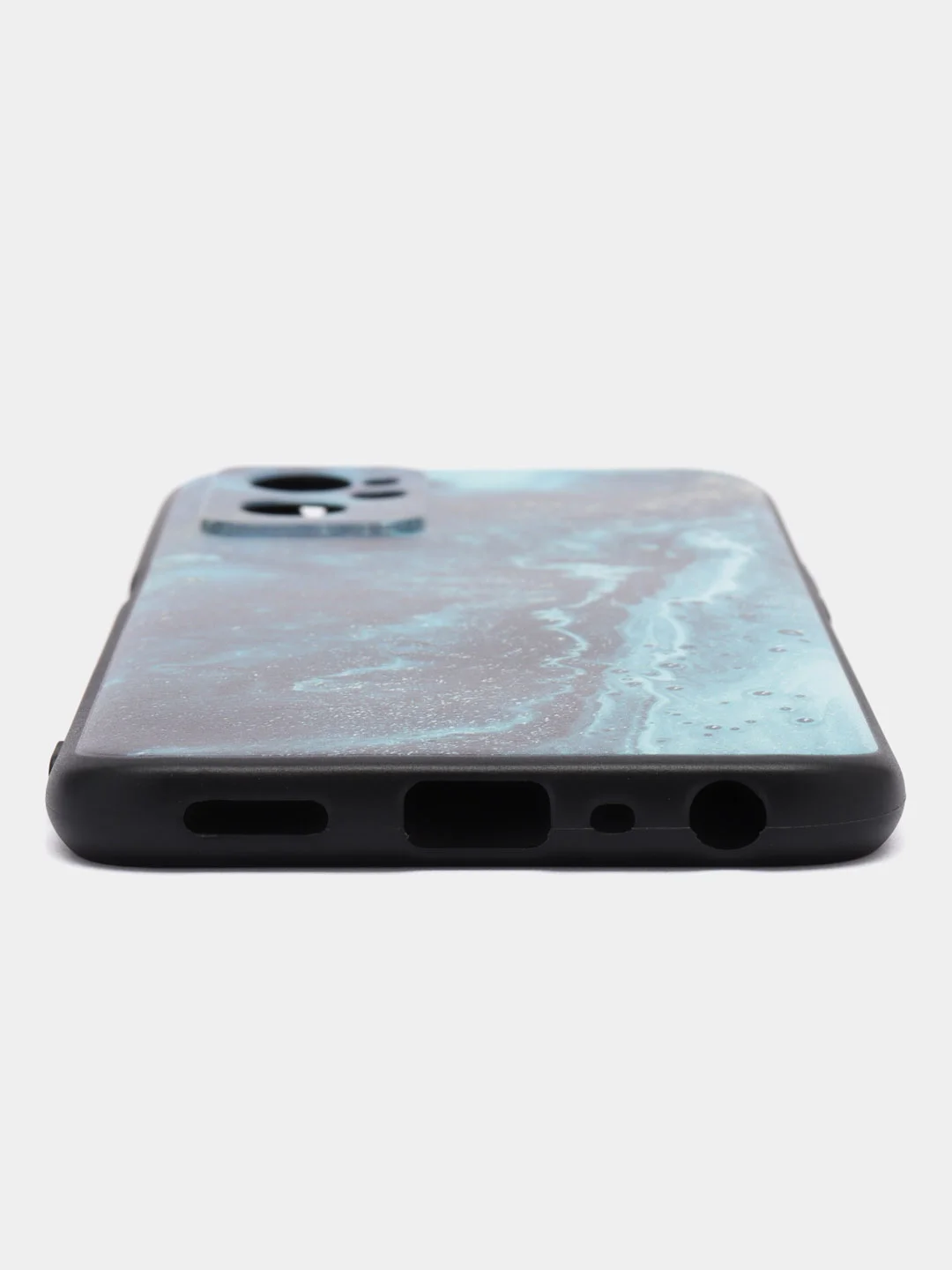 Тёмно-бирюзовый силиконовый чехол для Realme 9i / OPPO A96, с принтом, с рисунком (Реалми 9 ай / Оппо А96)