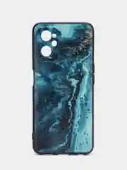 Тёмно-бирюзовый силиконовый чехол для Realme 9i / OPPO A96, с принтом, с рисунком (Реалми 9 ай / Оппо А96)