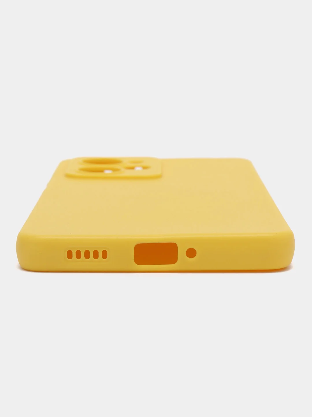 Желтый чехол BROSCORP для Xiaomi Poco X5 Pro 5G матовый силиконовый тонкий, бортик вокруг камер