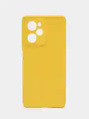 Желтый чехол BROSCORP для Xiaomi Poco X5 Pro 5G матовый силиконовый тонкий, бортик вокруг камер