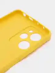 Желтый чехол BROSCORP для Xiaomi Poco X5 Pro 5G матовый силиконовый тонкий, бортик вокруг камер