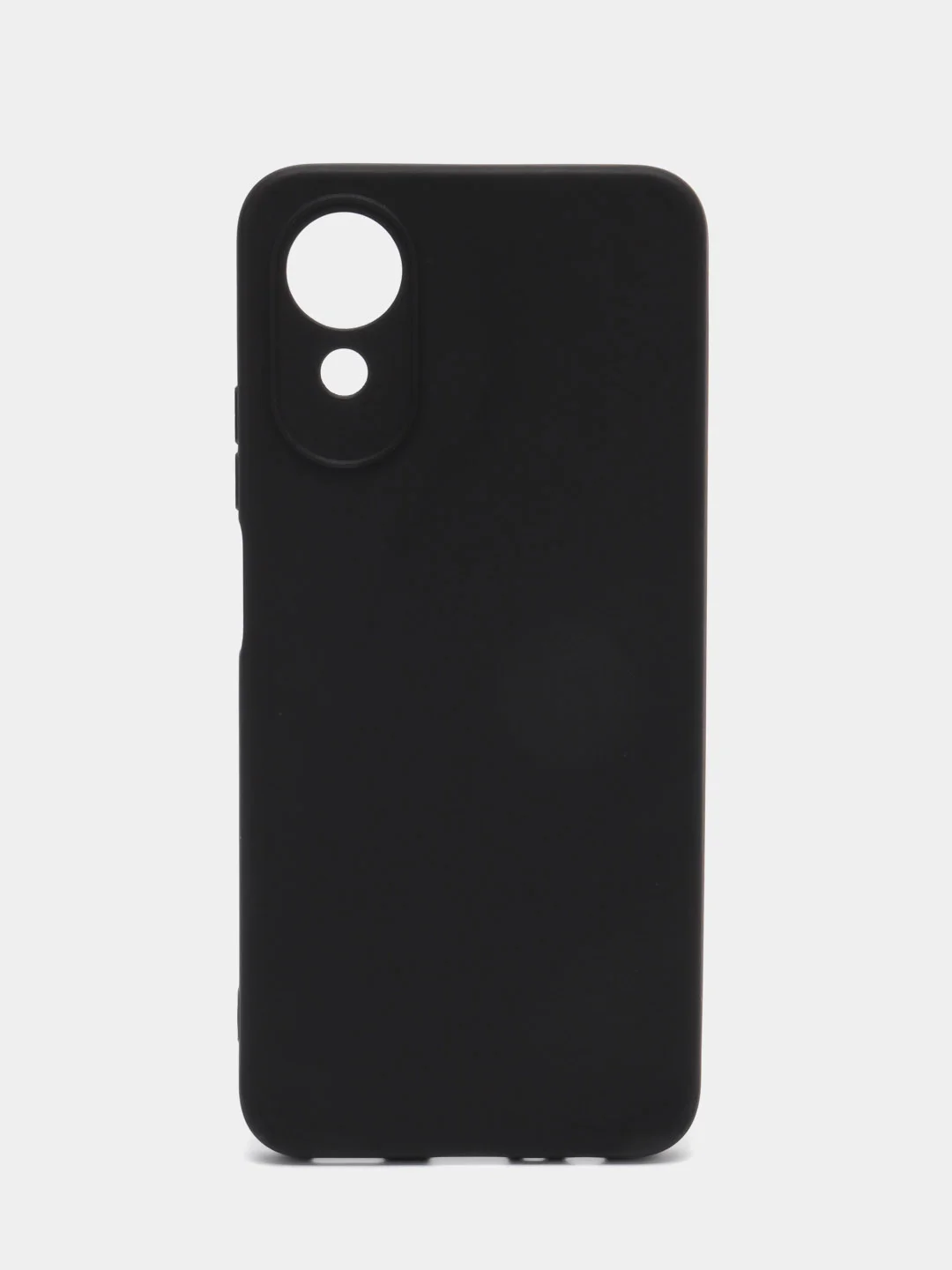 Черный чехол ROSCO для Oppo A17K, матовый, силиконовый, тонкий, бортик вокруг камер