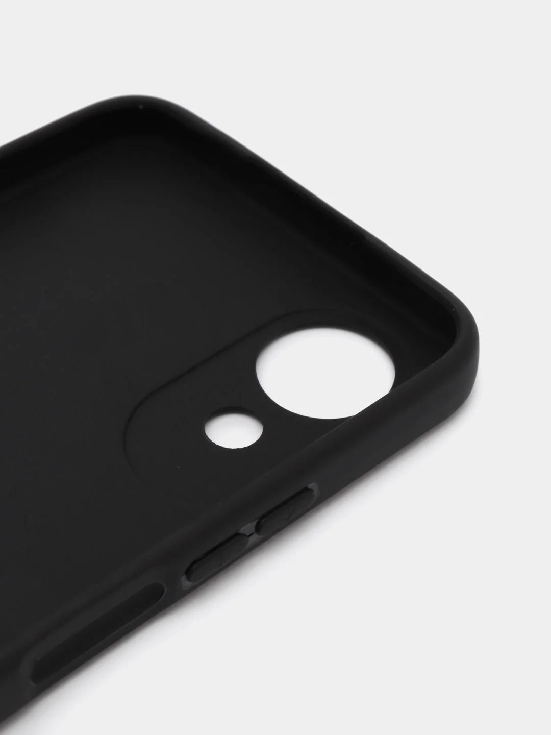 Черный чехол ROSCO для Oppo A17K, матовый, силиконовый, тонкий, бортик вокруг камер