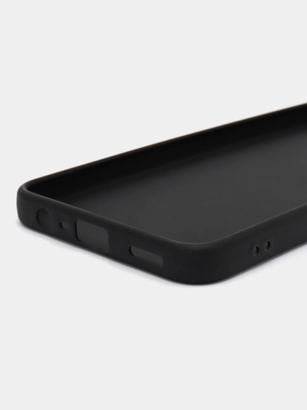 Черный чехол ROSCO для Oppo A17K, матовый, силиконовый, тонкий, бортик вокруг камер