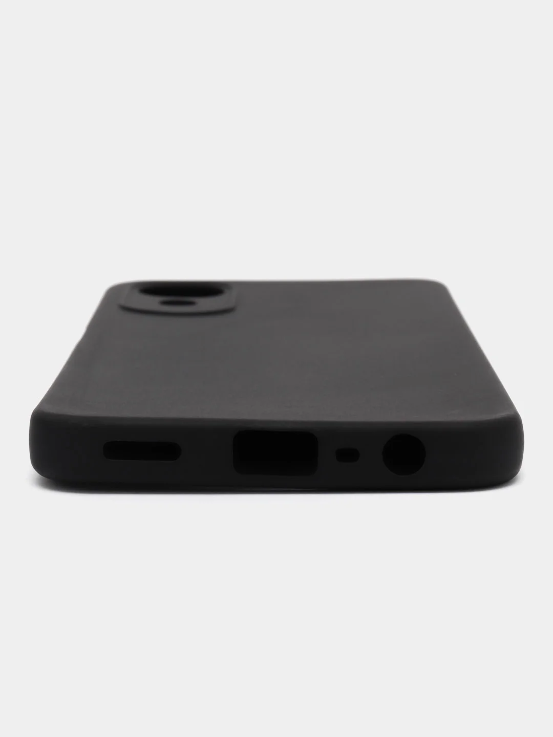 Черный чехол ROSCO для Oppo A17K, матовый, силиконовый, тонкий, бортик вокруг камер