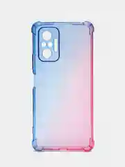 Синий противоударный чехол для Xiaomi Redmi Note 10 Pro силиконовый ROSCO с усиленными углами