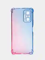 Синий противоударный чехол для Xiaomi Redmi Note 10 Pro силиконовый ROSCO с усиленными углами