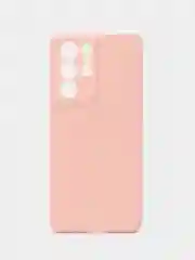 Пудровый чехол для Samsung Galaxy S21 Ultra (Самсунг С21 ультра) Силиконовый, c защитой камеры