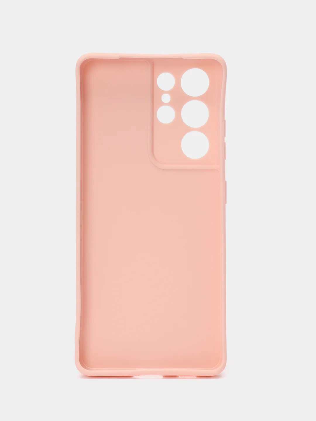 Пудровый чехол для Samsung Galaxy S21 Ultra (Самсунг С21 ультра) Силиконовый, c защитой камеры