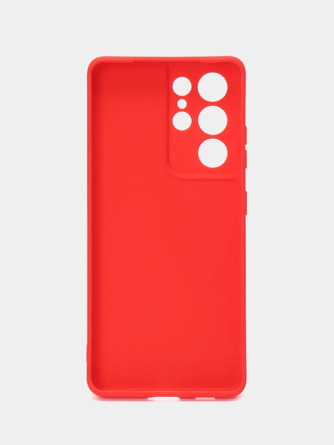 Красный чехол для Samsung Galaxy S21 Ultra (Самсунг С21 ультра) Силиконовый, c защитой камеры