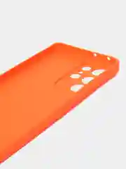 Оранжевый чехол для Samsung Galaxy S21 Ultra (Самсунг С21 ультра) Силиконовый, c защитой камеры