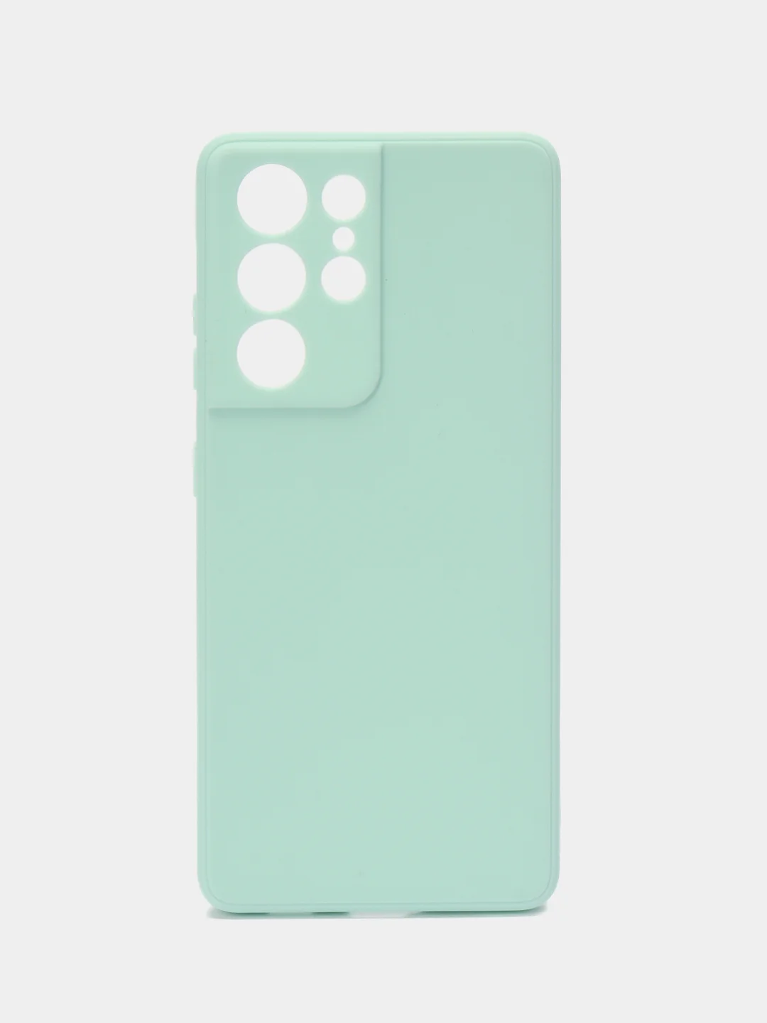 Мятный чехол для Samsung Galaxy S21 Ultra (Самсунг С21 ультра) Силиконовый, c защитой камеры