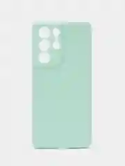 Мятный чехол для Samsung Galaxy S21 Ultra (Самсунг С21 ультра) Силиконовый, c защитой камеры