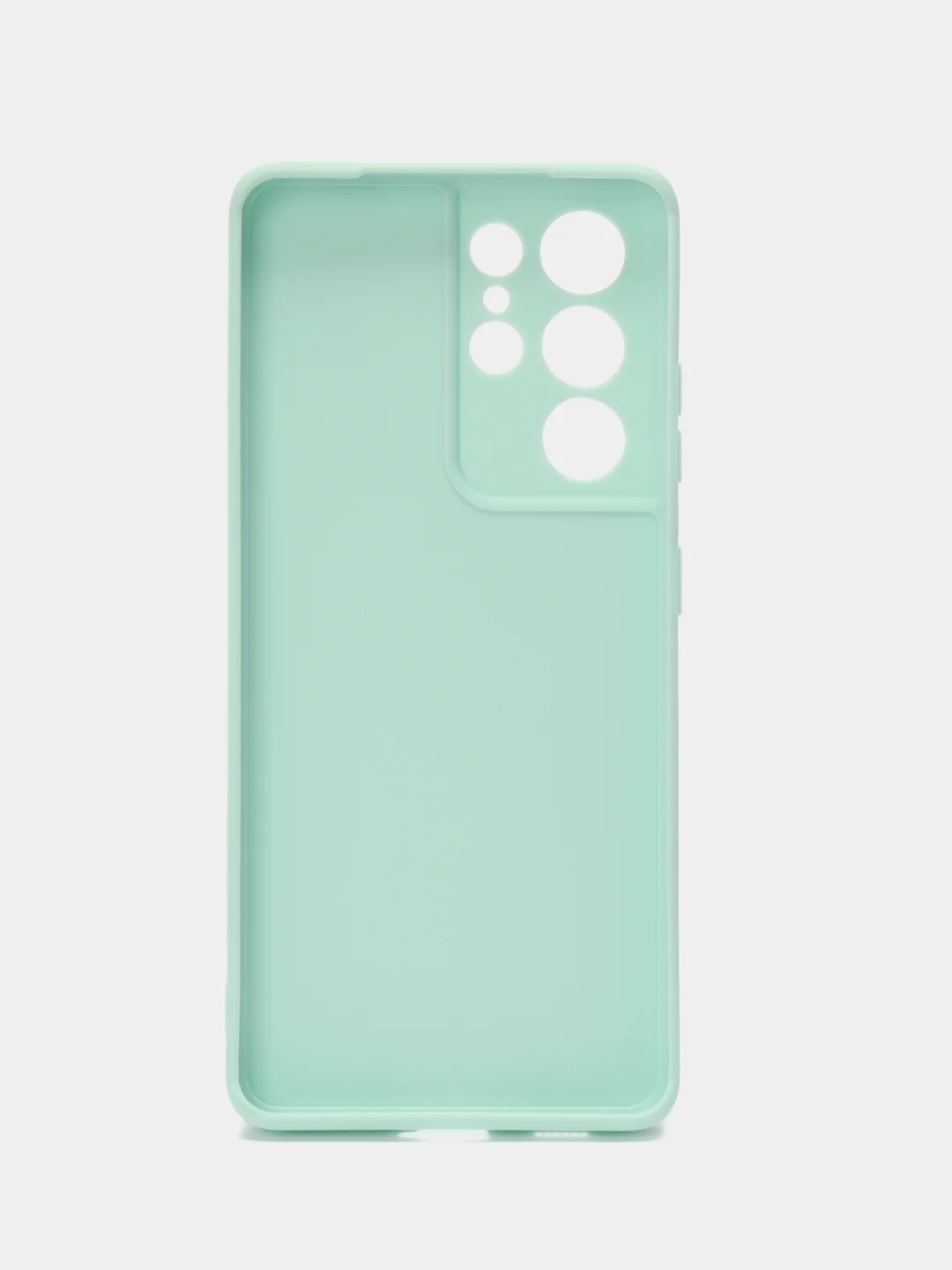 Мятный чехол для Samsung Galaxy S21 Ultra (Самсунг С21 ультра) Силиконовый, c защитой камеры