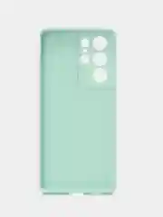 Мятный чехол для Samsung Galaxy S21 Ultra (Самсунг С21 ультра) Силиконовый, c защитой камеры