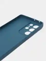 Синий чехол для Samsung Galaxy S21 Ultra (Самсунг С21 ультра) Силиконовый, c защитой камеры