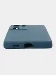 Синий чехол для Samsung Galaxy S21 Ultra (Самсунг С21 ультра) Силиконовый, c защитой камеры