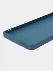 Синий чехол для Samsung Galaxy S21 Ultra (Самсунг С21 ультра) Силиконовый, c защитой камеры