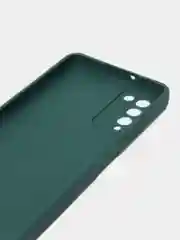 Тёмно-зелёный силиконовый чехол на Honor 10X Lite ( Хонор 10Х Лайт) защита камеры