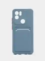 Синий меланж чехол Xiaomi Redmi A2+ / A1+ Plus / Poco C51 (А1 А2 Плюс/Поко С51), с карманом для карт