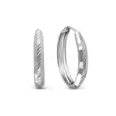 Серьги-конго серебро с алмазной гранью, 925 проба