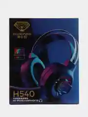 Черный наушники игровые, с микрофоном и RGB подсветкой, объемный звук