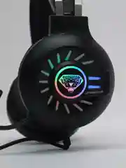 Черный наушники игровые, с микрофоном и RGB подсветкой, объемный звук