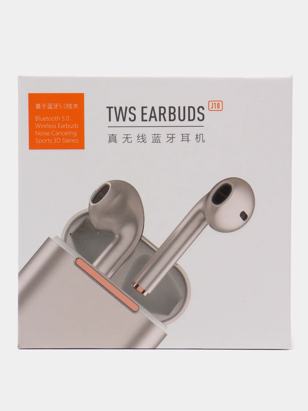 Белый беспроводные наушники TWS J18, Bluetooth 5.0