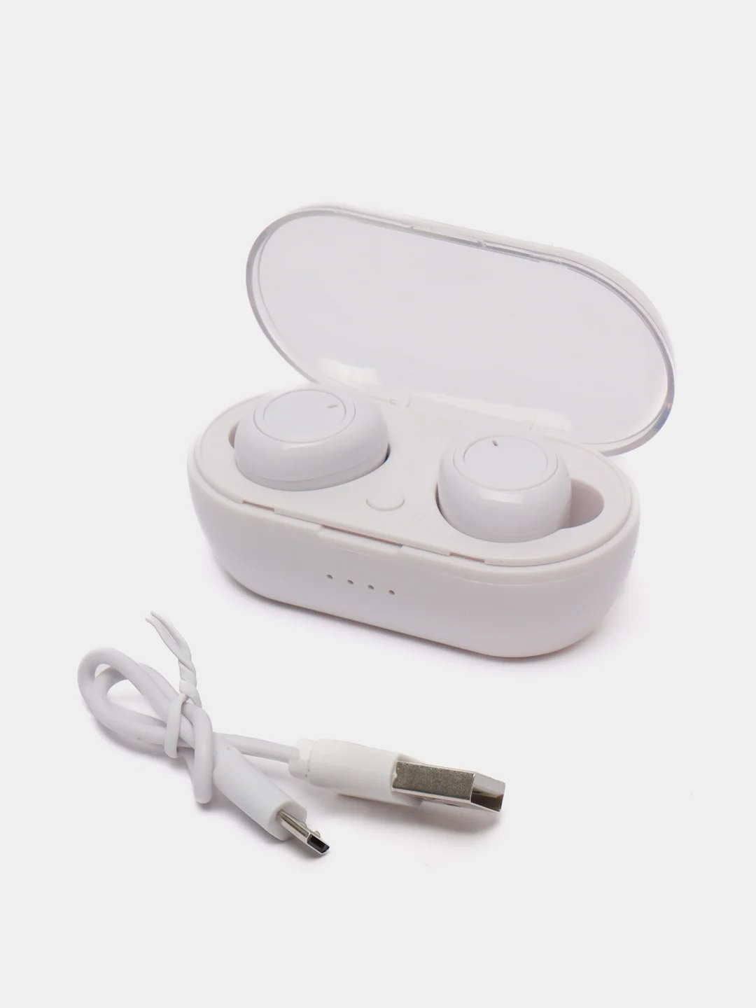 Белый беспроводные наушники (гарнитура) Y50 TWS2 Bluetooth 5.0 с сенсорным управлением