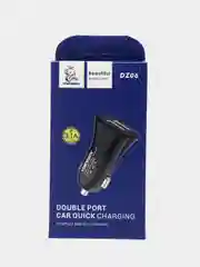 Черный автомобильное зарядное устройство, 2 разъема USB