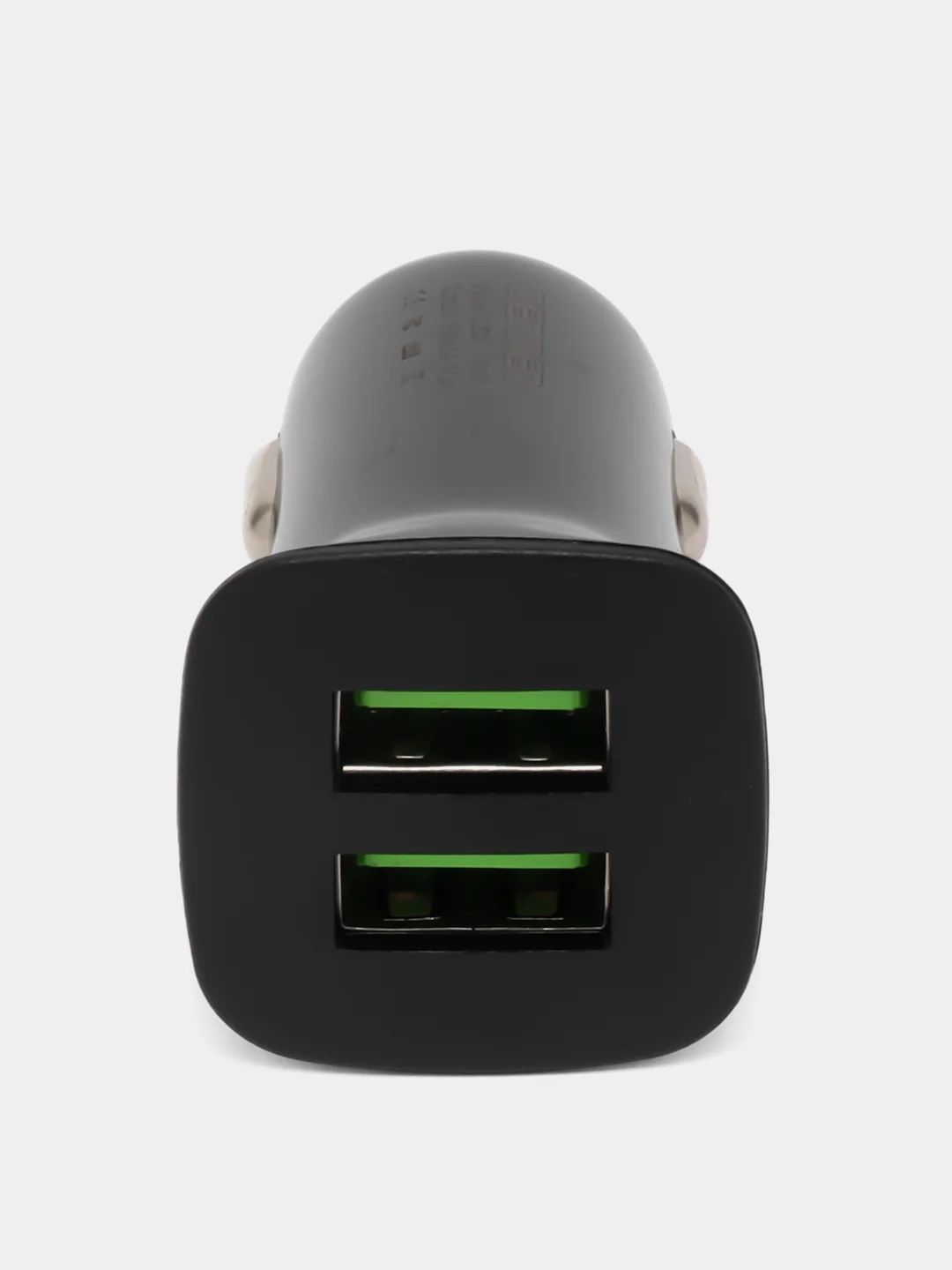 Черный автомобильное зарядное устройство, 2 разъема USB