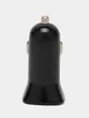 Черный автомобильное зарядное устройство, 2 разъема USB