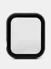 Черный защитный металлический бампер со стеклом для Apple Watch