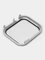 Серебряный защитный металлический бампер со стеклом для Apple Watch