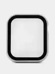 Серебряный защитный металлический бампер со стеклом для Apple Watch