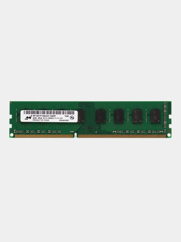 Оперативная память для компьютера Micron DDR3, 4 Гб, 1600 MHz, DIMM PC3-12800U