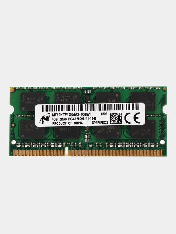 Оперативная память для ноутбука Micron DDR3, 4 ГБ, 1600 MHz, SO-DIMM PC3-12800U