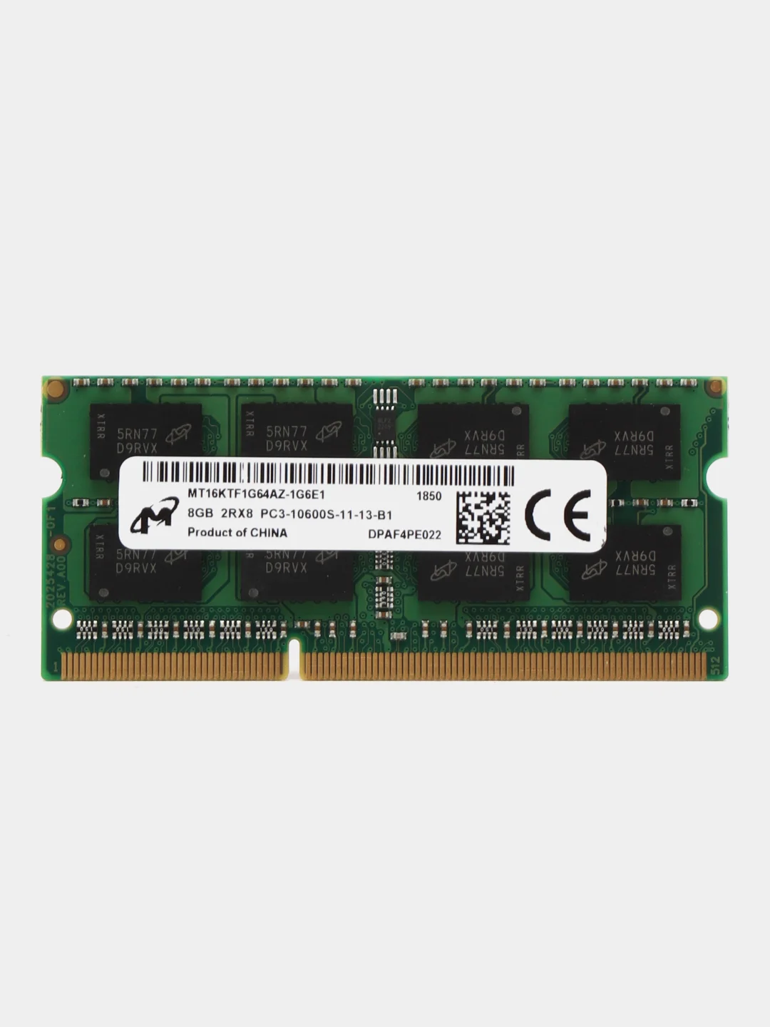 Оперативная память для ноутбука Micron DDR3, 8 ГБ, 1333 MHz, SO-DIMM PC3-10600U