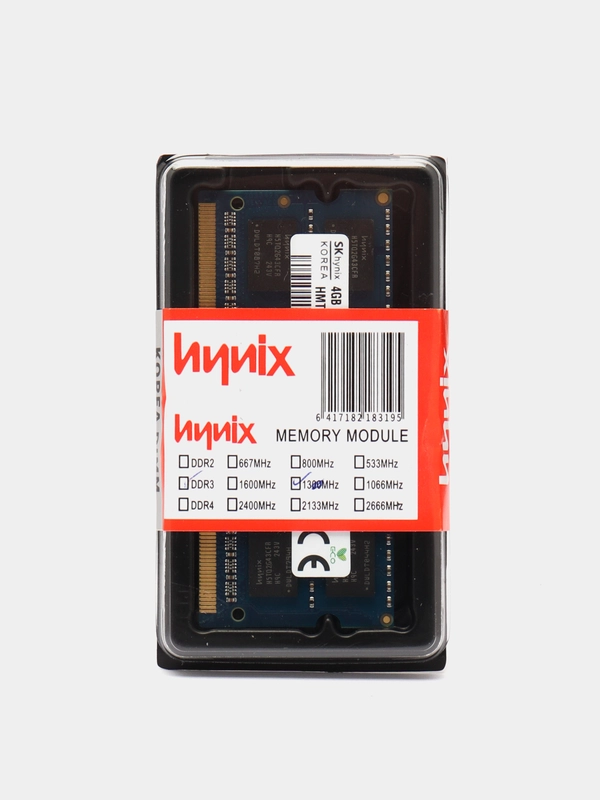 Оперативная память для ноутбука Hynix DDR3, 4 ГБ, 1333 MHz, SO-DIMM PC3-10600U