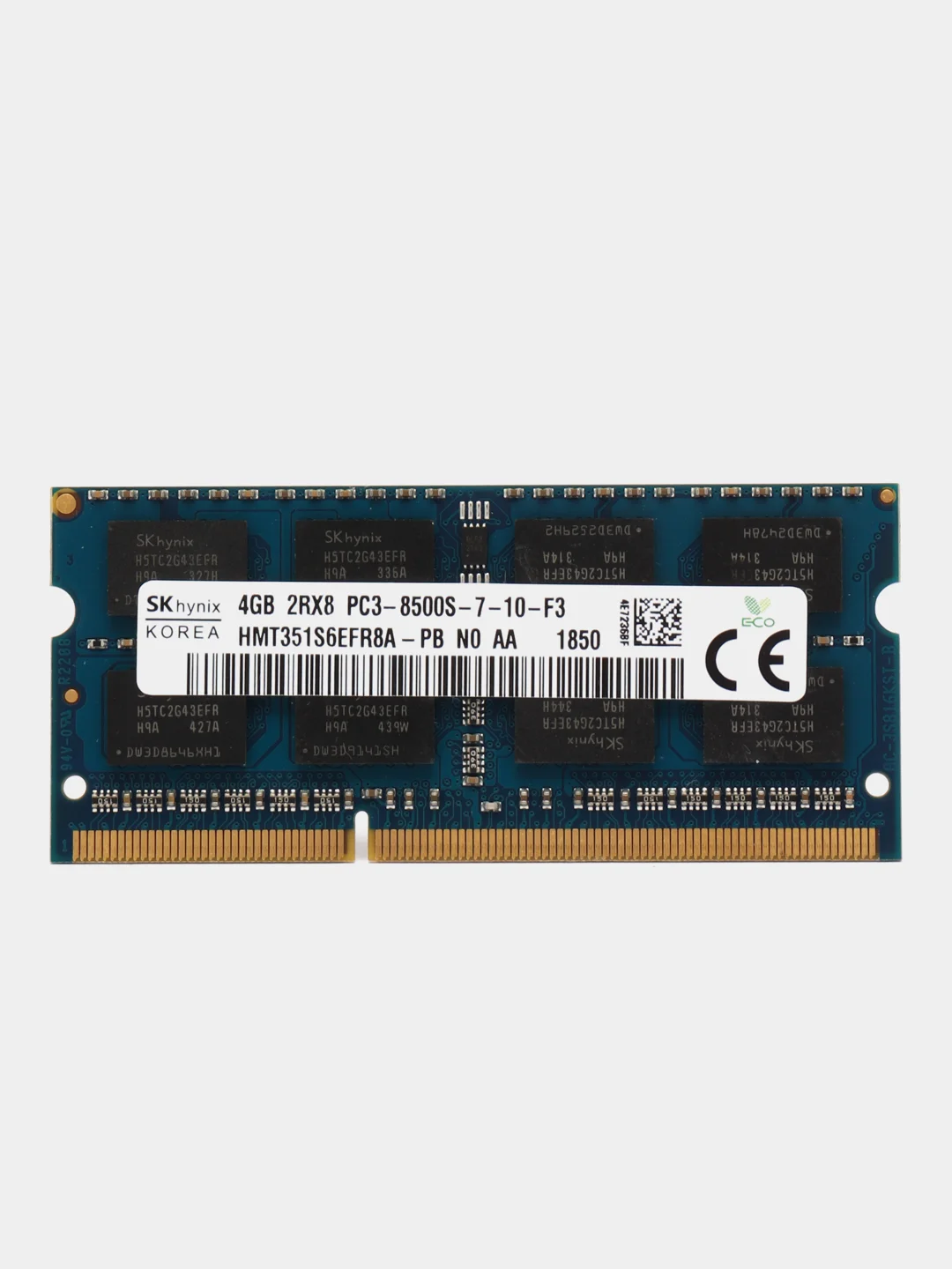 Оперативная память Hynix DDR3, 4 Гб, 1066 MHz, SO-DIMM PC3-8500U, для ноутбука