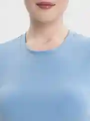 Голубой топ женский на завязках, короткий