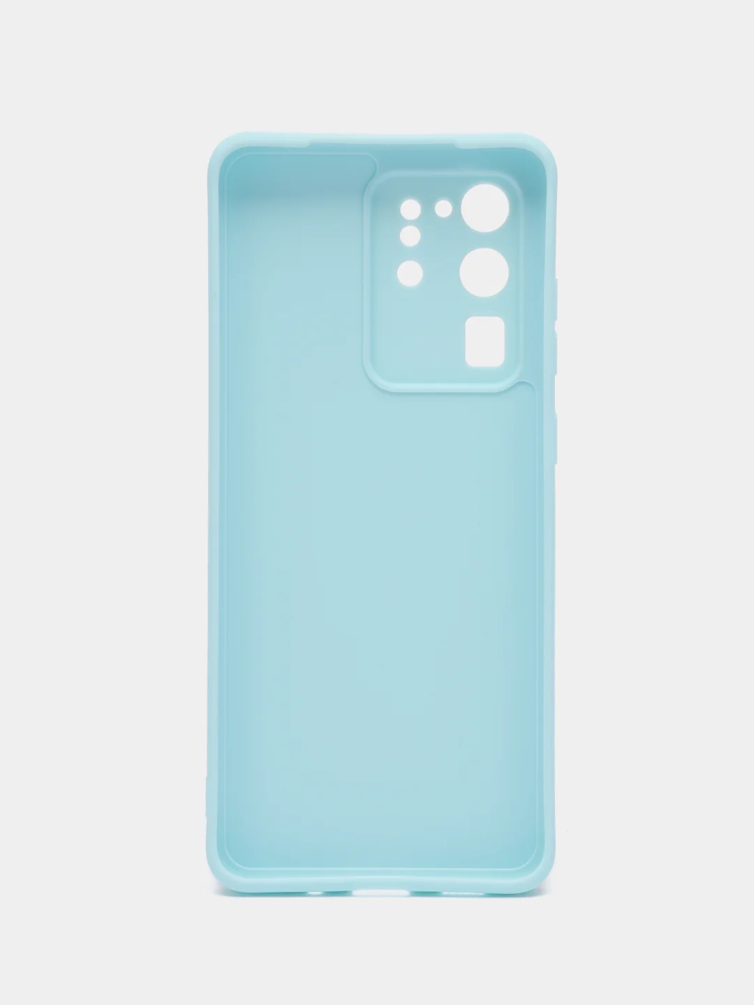Голубой чехол для Samsung Galaxy S20, S20 Plus, S20 Ultra (c20), силиконовый, c защитой камеры