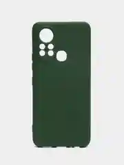Тёмно-зелёный чехол силиконовый для Infinix Hot 11S (Инфиникс Хот 11С), Silicone Cover