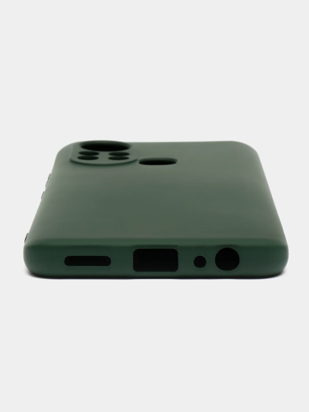 Тёмно-зелёный чехол силиконовый для Infinix Hot 11S (Инфиникс Хот 11С), Silicone Cover