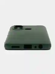 Тёмно-зелёный чехол силиконовый для Infinix Hot 11S (Инфиникс Хот 11С), Silicone Cover