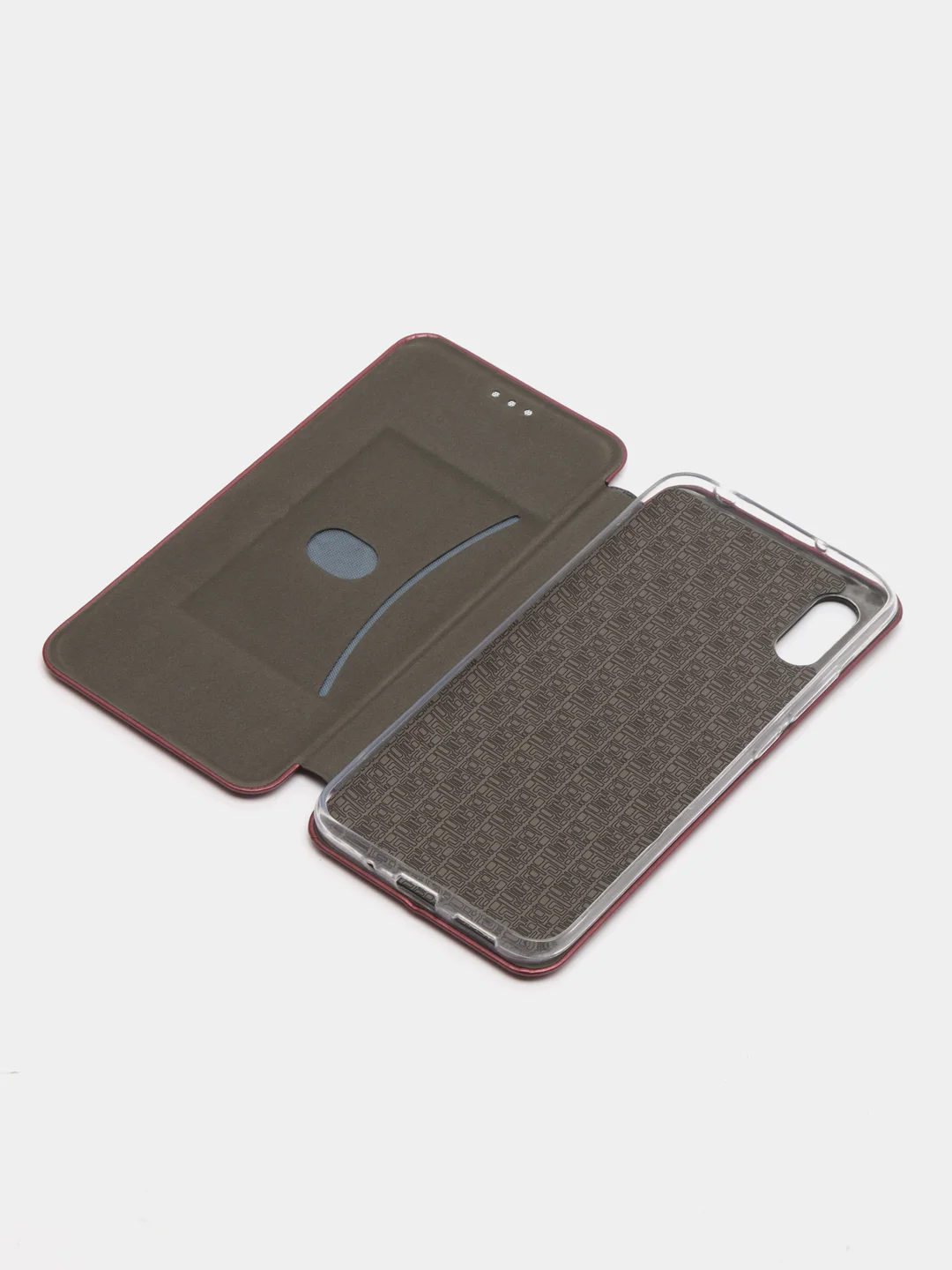 Бордовый чехол-книжка для Xiaomi Redmi 9A  (Сяоми редми 9А)