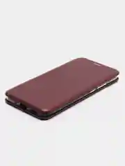 Бордовый чехол-книжка для Xiaomi Redmi 9A  (Сяоми редми 9А)